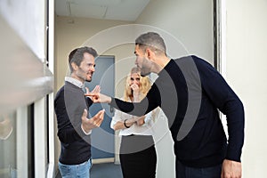 Man Arguing With His Neighbors photo