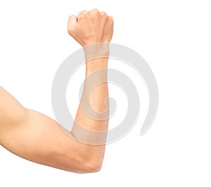 Man arm strong with muscle