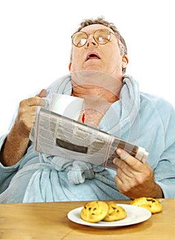 Man Asleep At Breakfast photo