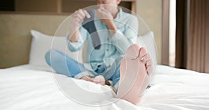 Man with athlete foot