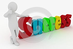 Man attaining success