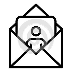 Man attestation icon, outline style