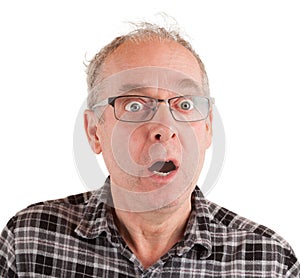 Man is Awe-Struck about Something