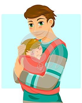 Man and baby