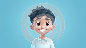 Boy man young isolated background man illustration happy cartoon male person child character kid