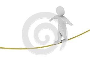 Man balancing on the rope