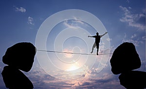 Man Balancing on the Rope