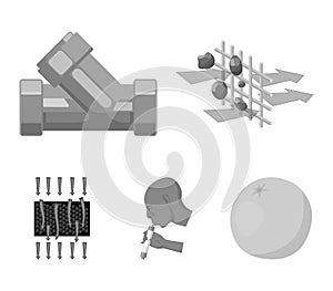 Man, bald, head, hand .Water filtration system set collection icons in monochrome style vector symbol stock illustration