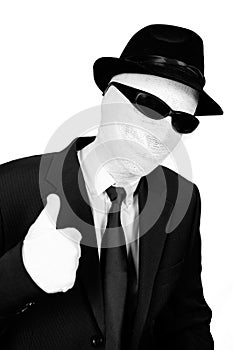 Man with a bandaged head