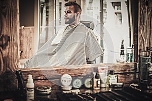 Man in a barber shop