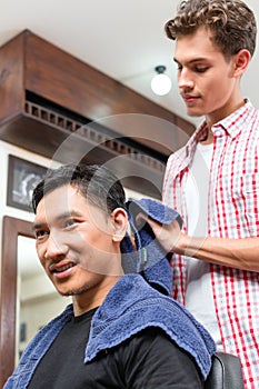 Man at barbershop