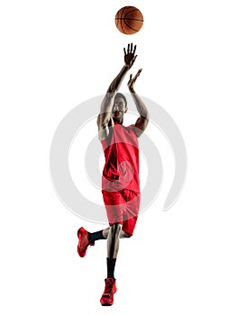 Man basketball player isolated silhouette