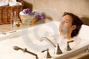 Man in a bath