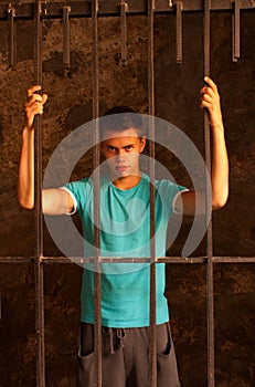 Man behind the bars