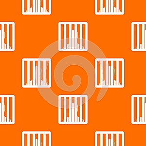 Man behind jail bars pattern seamless