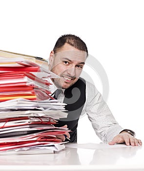 Man behind an office desk