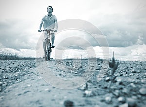 Man on bicycle