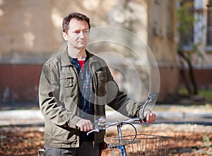 Man and a bicycle