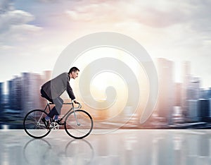 Man on a bicycle