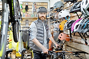 Man in the bicycle shop