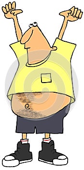 Man With A Big Belly