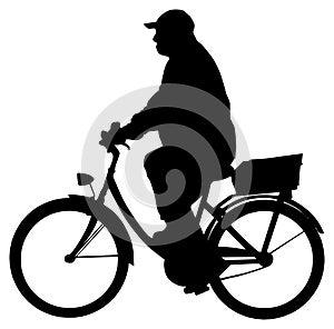 Man on bike silhouette