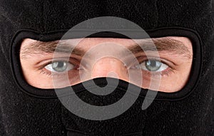 Man in black balaclava photo