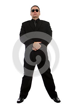 Man in black suit