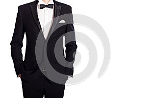 Man in black suit