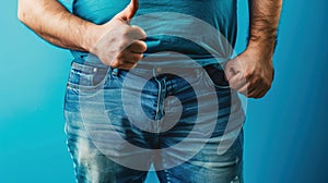 The man in blue jeans.AI generated image