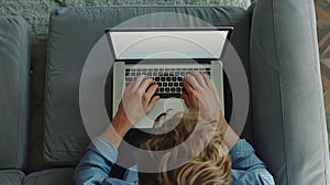 The person typing on laptop.AI generated image