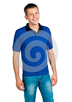 Man in blue uniforme photo