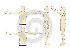 Man body art illustration element