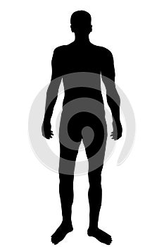 Man body silhouette isolated