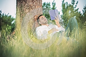 Man with book