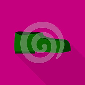 Man boot icon, flat style