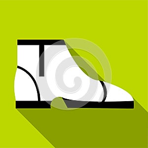 Man boot icon, flat style
