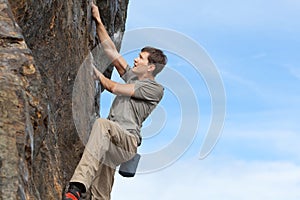 Man bouldering