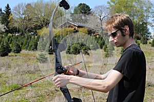 Man with bow and arrow