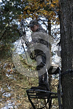 Man Bow Hunting