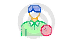 Man Bowling Gamer Icon Animation