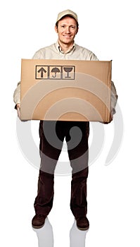 Man with box