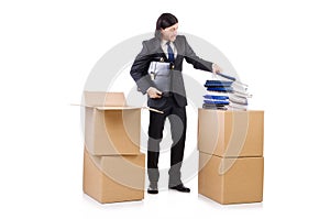 Man with boxes