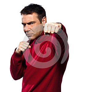 Man boxing gesture