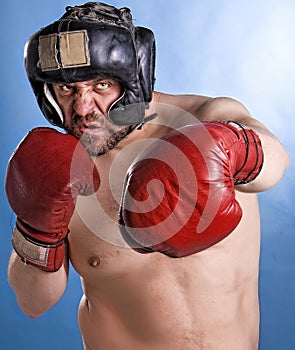 Man with boxing gloves