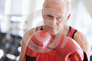 Man Boxing At Gym