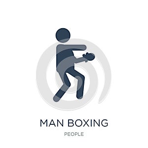 man boxing icon in trendy design style. man boxing icon isolated on white background. man boxing vector icon simple and modern