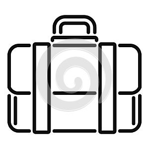 Man briefcase icon outline vector. Work bag