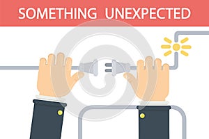 Man with broken cable.