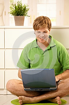 Man browsing internet